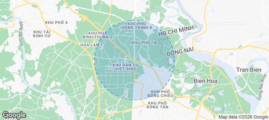 An Phu Airbnb map
